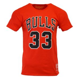   MITCHELL & NESS NBA CHICAGO BULLS LAST DANCE NUMBER 33 TEE RED