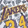 MITCHELL & NESS NBA SHAQUILLE O'NEAL LOS ANGELES LAKERS DOODLE SWINGMAN JERSEY PATTERN / WHITE