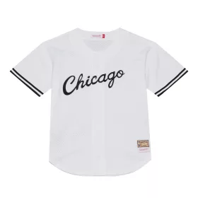   Mitchell & Ness NBA Chicago Bulls Monochrome Mesh BP Top White