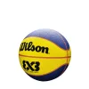 Wilson FIBA 3X3 Mini Rubber Basketball Blue/Orange