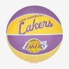 WILSON NBA TEAM RETRO MINI LOS ANGELES LAKERS BASKETBALL 3 PURPLE/YELLOW