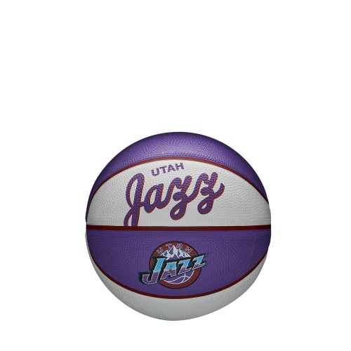 WILSON NBA TEAM RETRO MINI UTAH JAZZ BASKETBALL 3 PURPLE/WHITE
