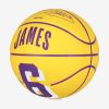 WILSON NBA PLAYER ICON MINI BSKT LEBRON JAMES Yellow/Purple 3