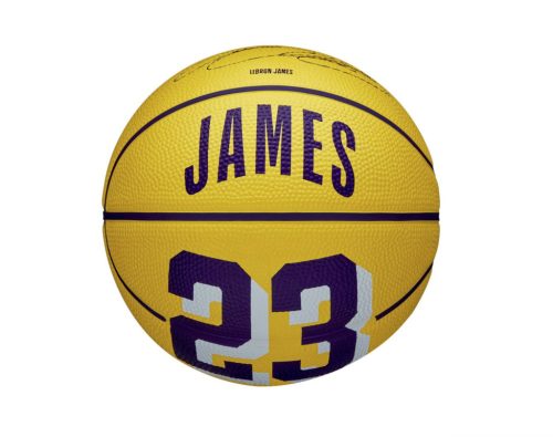 Wilson NBA Player Icon Mini Basketball LeBron New Yellow