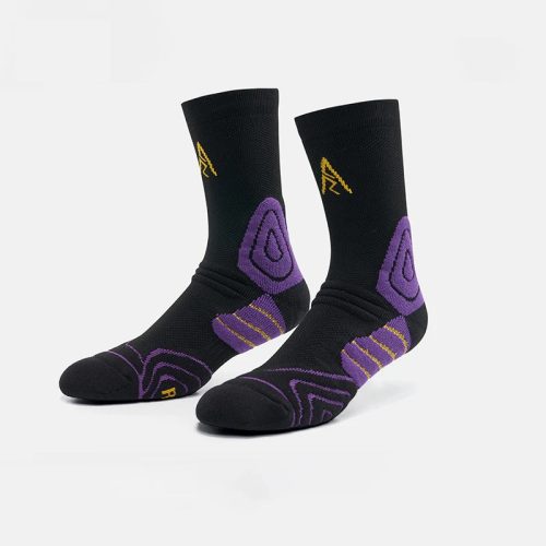 Rigorer Austin Reaves Basketball Socks Pro Black/Purple ONE