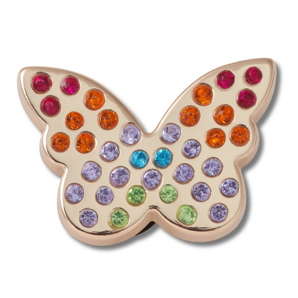 Crocs Színes arany pillangó Jibbitz