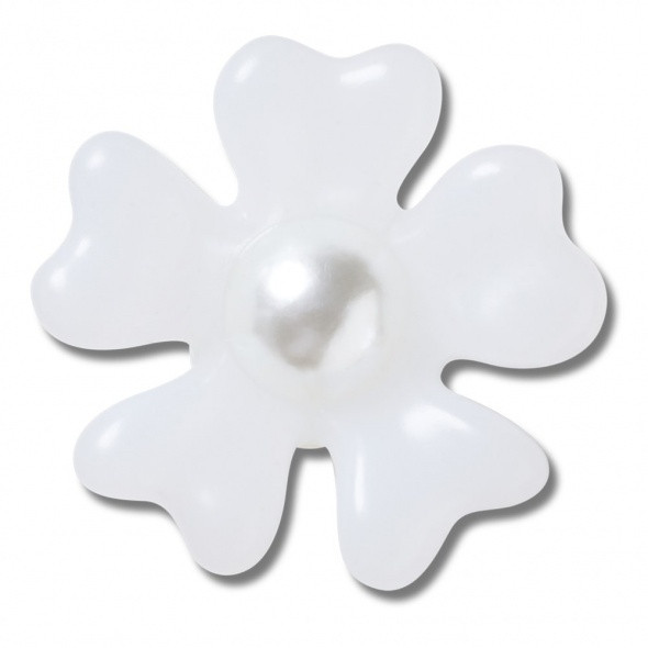 Crocs Fehér virág gyönggyel Jibbitz