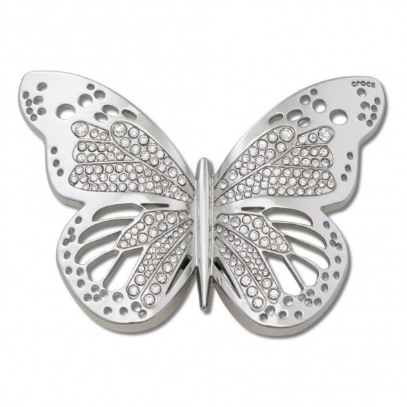 Crocs Ezüst pillangó Jibbitz