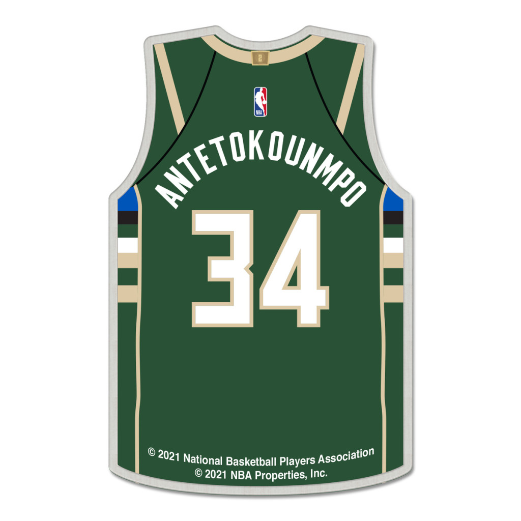 WinCraft - NBA Collector Pin Jewelry Card Giannis Antetokounmpo - Milwaukee Bucks MC ONE
