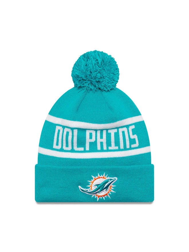 New Era OTC NFL Jake Miami Dolphins Knit Beanie Turquoise