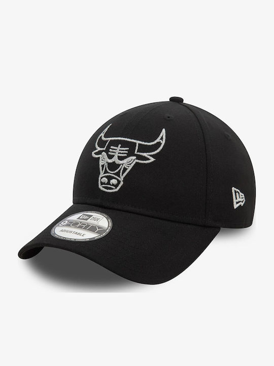 New Era 940 NBA Metallic Outline 9FORTY Chicago Bulls Cap Black ONE
