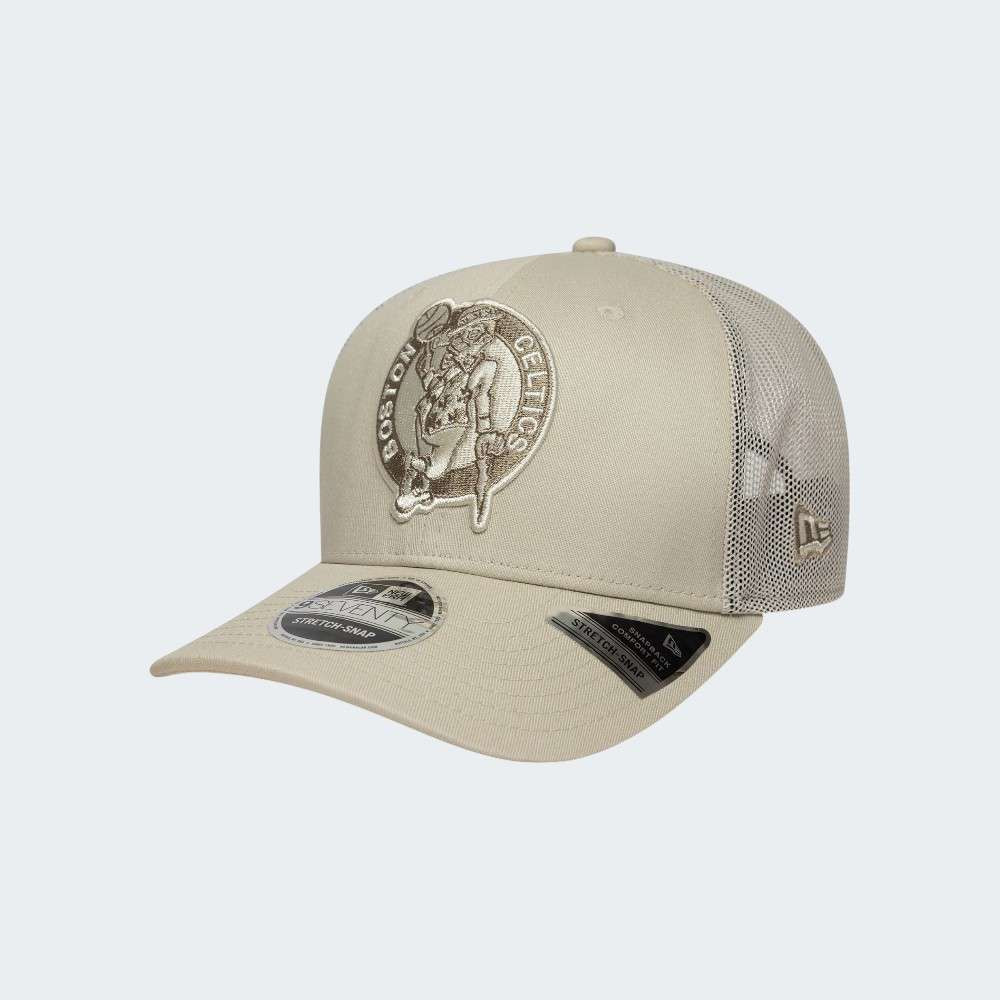 New Era NBA Boston Celtics 9SEVENTY Stretch Snap Adjustable Cap Beige