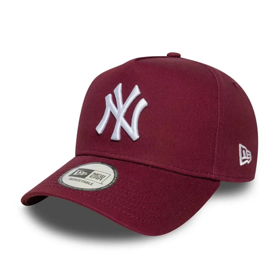 New Era 9FORTY New York Yankees League Essential E-Frame Cap Frosted Burgundy