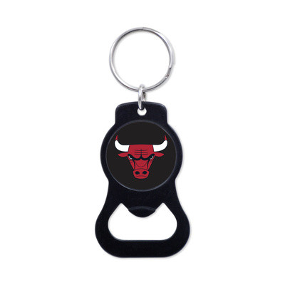 WinCraft - NBA Black Bottle Opener Key Ring - Chicago Bulls MC ONE