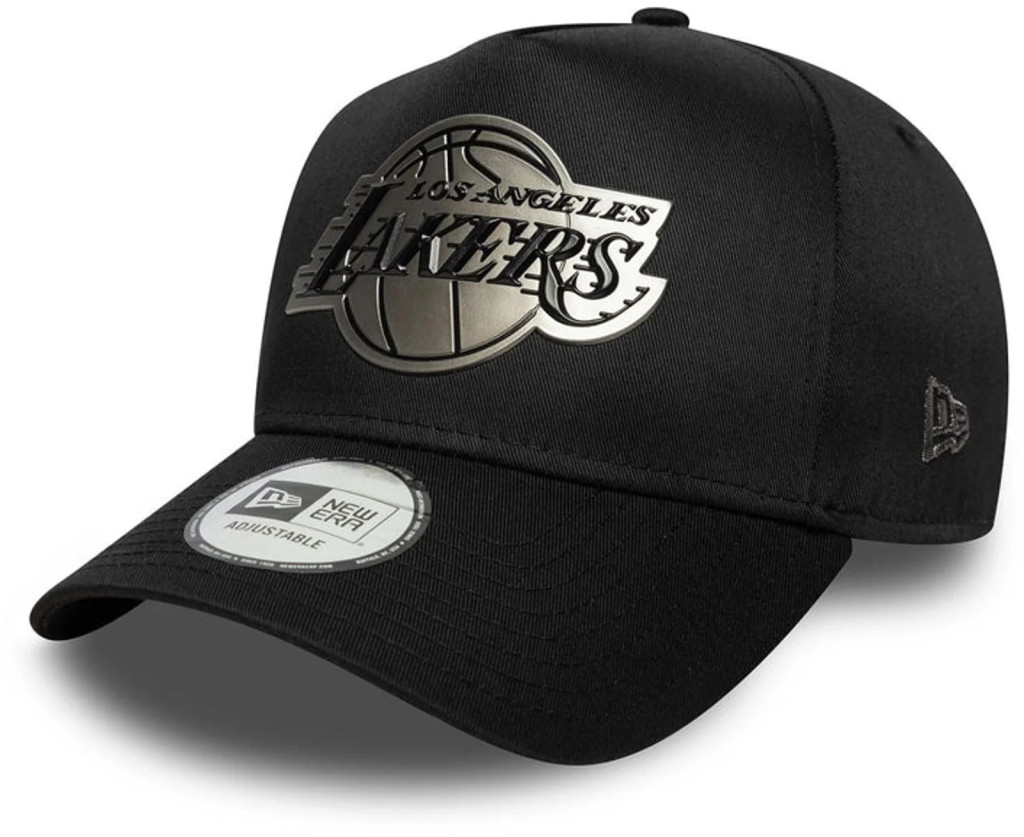 New Era 9FORTY Aframe NBA Metallic Los Angeles Lakers Cap Black ONE