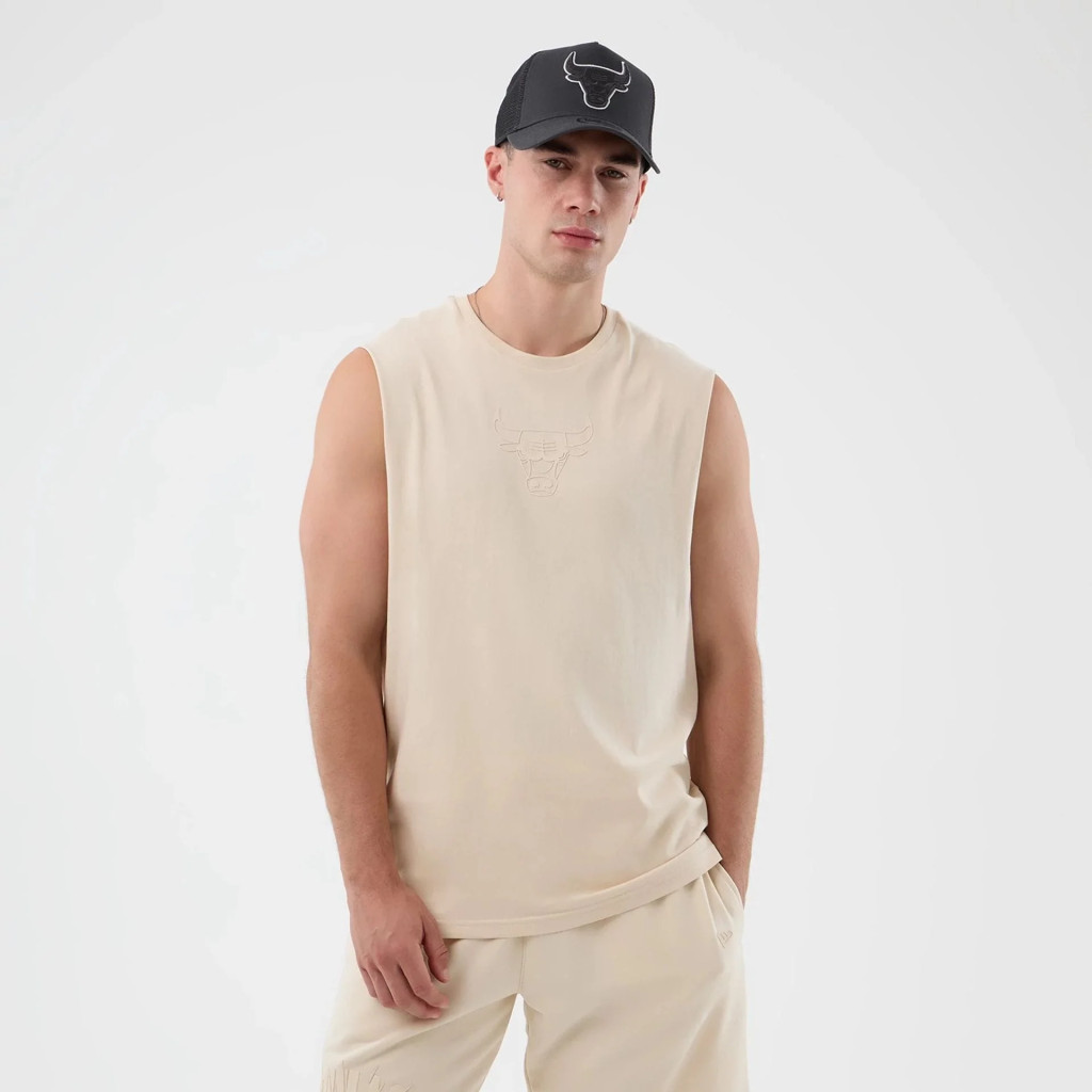 New Era NBA Chicago Bulls Core Plus Vest Light Beige