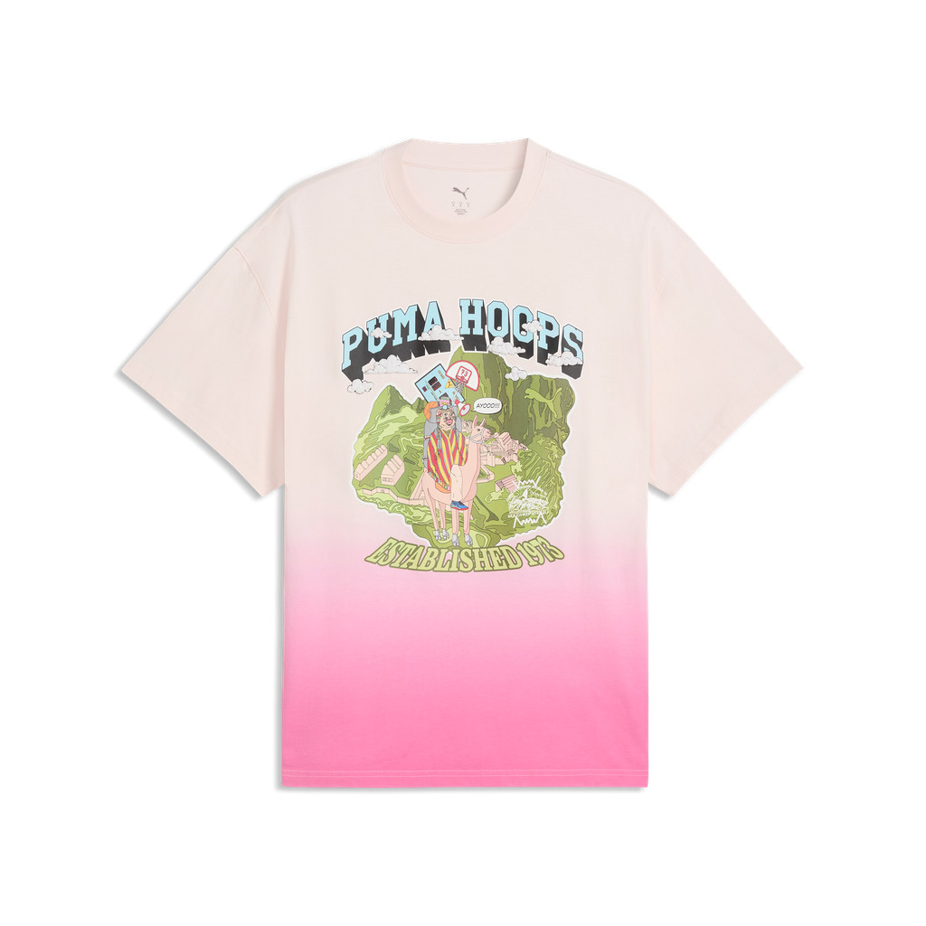 Puma ATW Dylan II Oversized Basketball Tee Jasmine Flower-Posie Pink L
