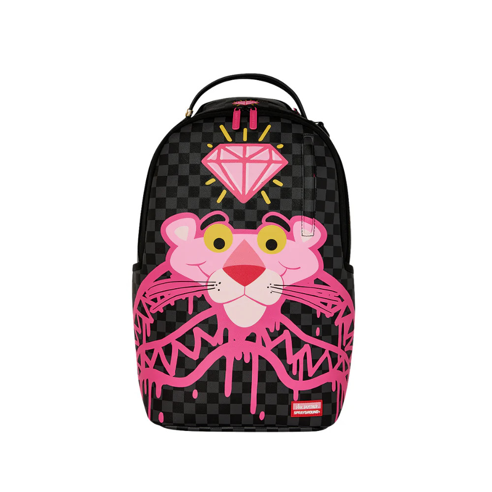Sprayground Pink Panther Drippy Diamonds Backpack Black/Pink