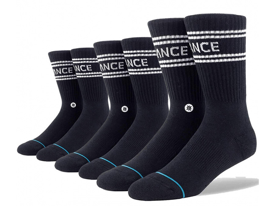 STANCE BASIC 3 PACK CREW BLACK