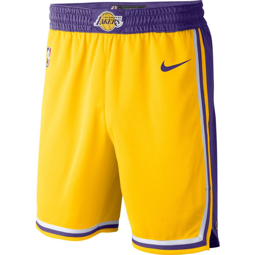 Nike Los Angeles Lakers Road Swingman Short Yellow L