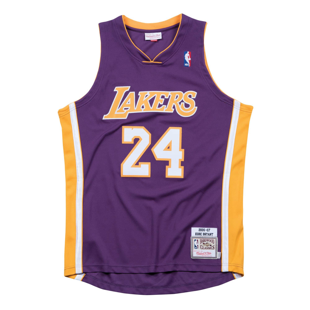 MITCHELL &amp; NESS LOS ANGELES LAKERS KOBE BRYANT 06-07' #24 AUTHENTIC JERSEY PURPLE