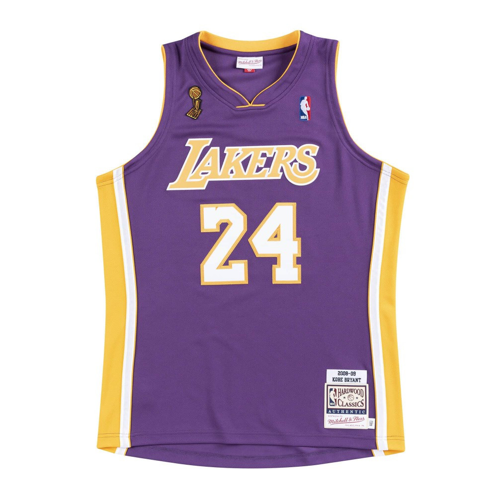 MITCHELL &amp; NESS NBA LOS ANGELES LAKERS KOBE BRYANT #24 AUTHENTIC JERSEY PURPLE 08