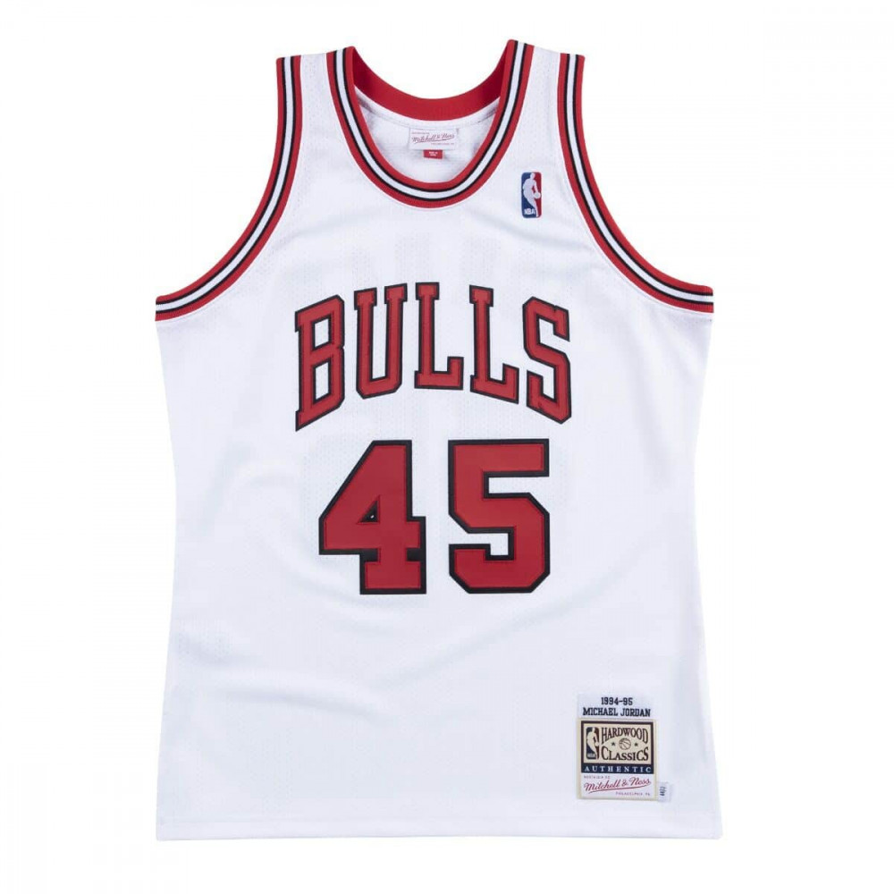 MITCHELL &amp; NESS NBA CHICAGO BULLS MICHAEL JORDAN AUTHENTIC JERSEY WHITE
