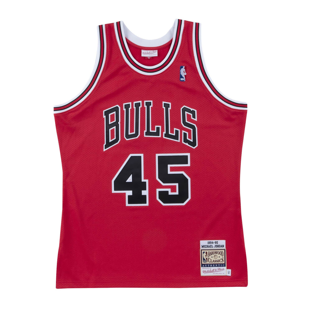 MITCHELL &amp; NESS CHICAGO BULLS MICHAEL JORDAN AUTHENTIC JERSEY RED