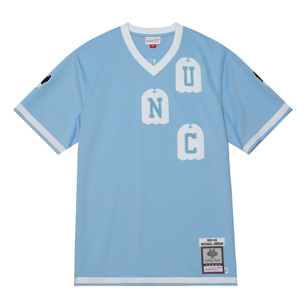 MITCHELL &amp; NESS NCAA SHOOTING SHIRT NORTH CAROLINA 1983 MICHAEL JORDAN LIGHT BLUE S