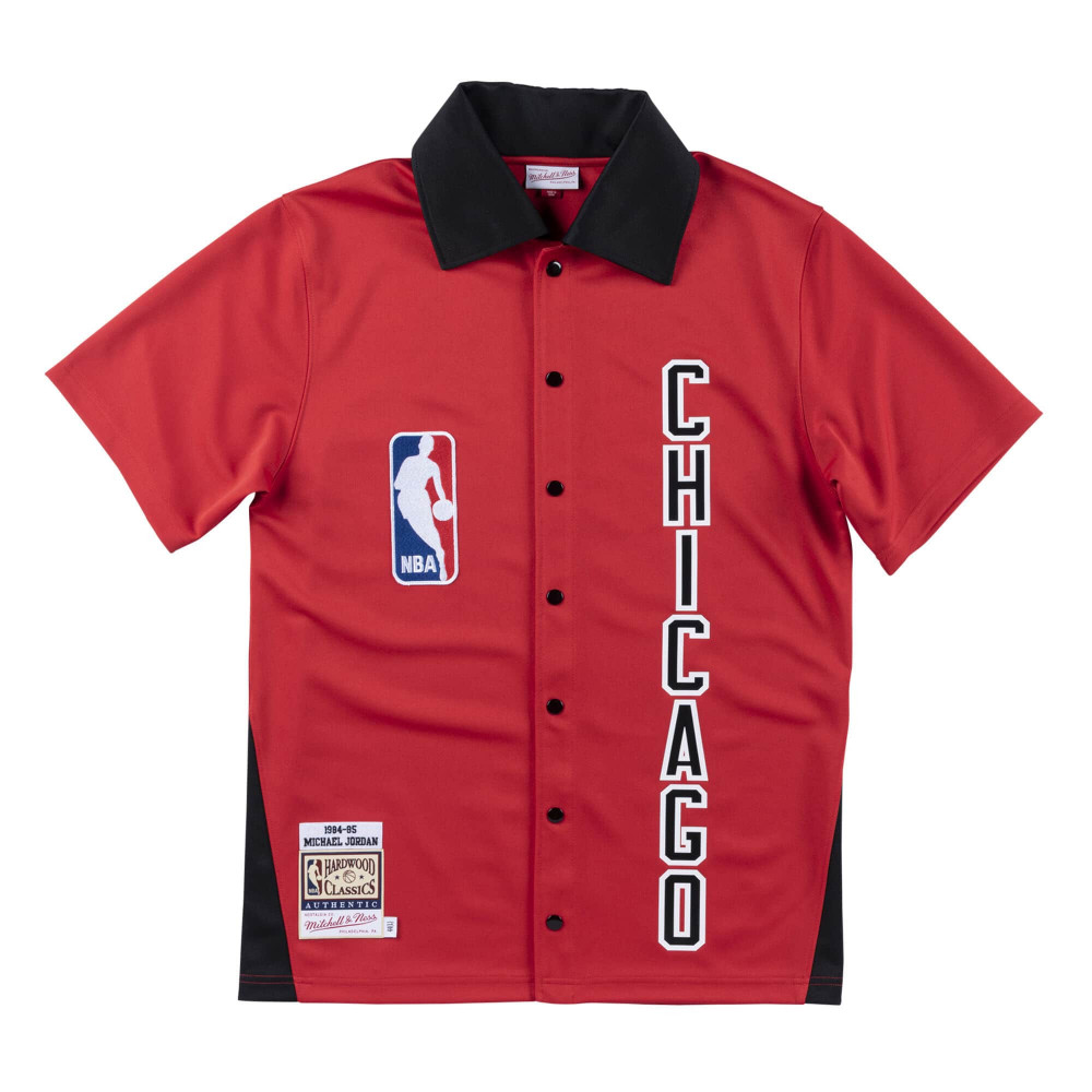 MITCHELL &amp; NESS NBA CHICAGO BULLS MICHAEL JORDAN 1984-85' AUTHENTIC SHOOTING SHIRT UNIVERSITY RED