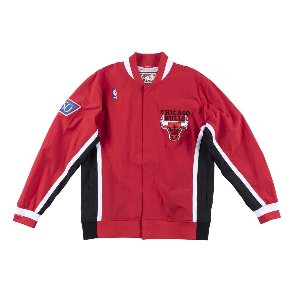MITCHELL &amp; NESS CHICAGO BULLS 96' AUTHENTIC WARM UP JACKET RED