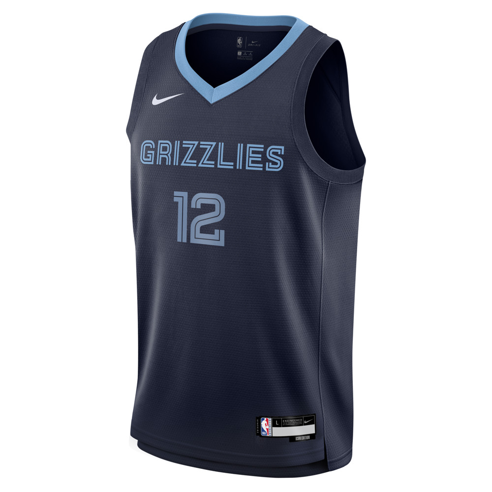NIKE NBA MEMPHIS GRIZZLIES JA MORANT BOYS ICON SWINGMAN JERSEY COLLEGE NAVY S