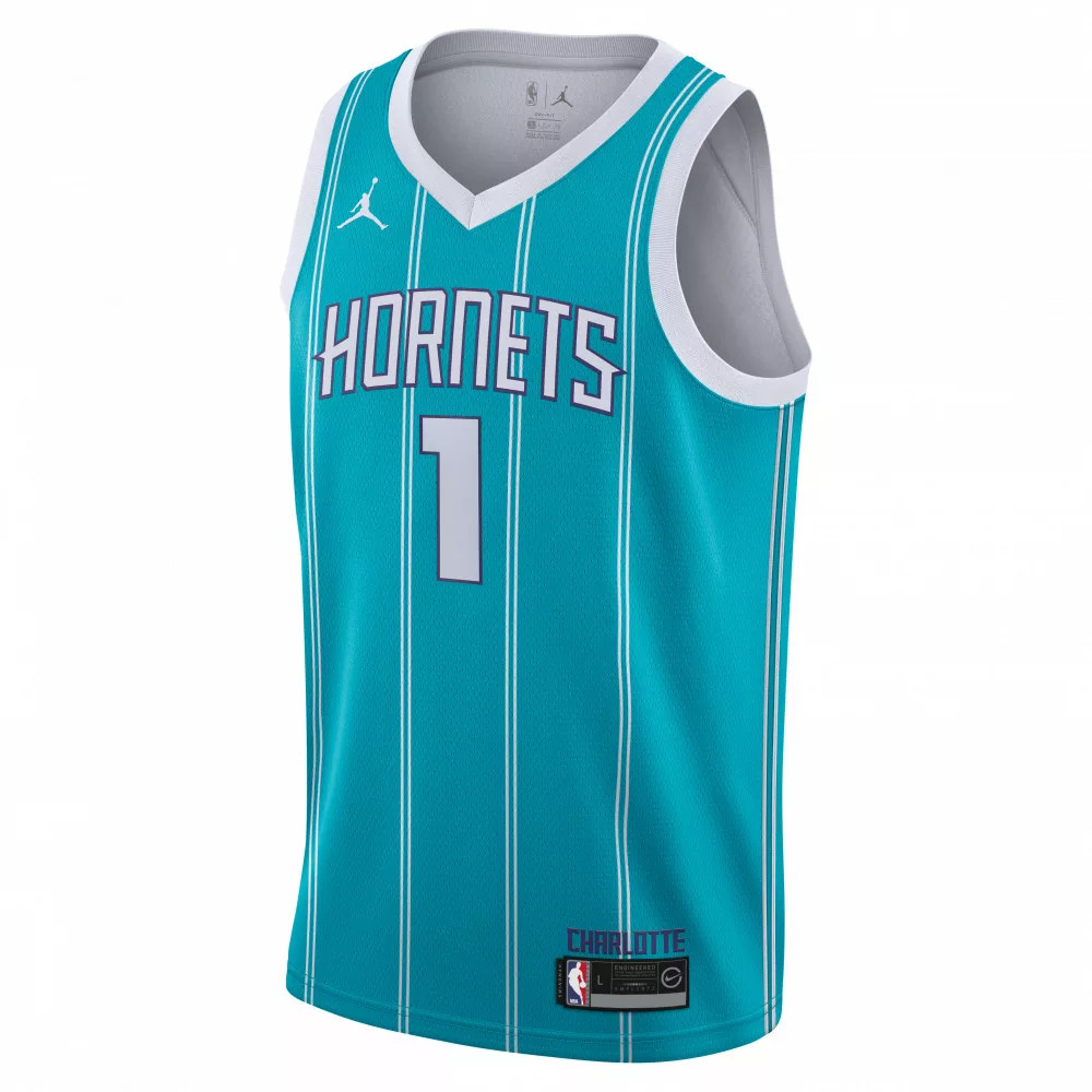 Nike NBA Charlotte Hornets Ball Lamelo Swingman Icon Jersey Player Blue XL
