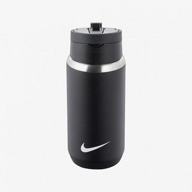NIKE SS RECHARGE STRAW BOTTLE 12OZ BLACK/WHITE