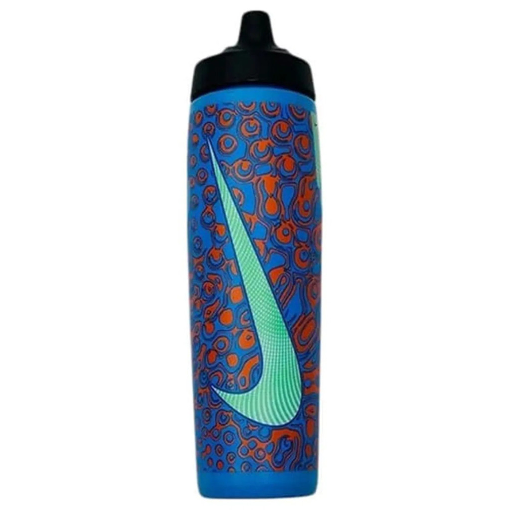 NIKE REFUEL BOTTLE 24 OZ GRAPHIC ORBIT BLUE/BLACK/ORBIT BLUE/HYPER ORANGE/VOLTAGE GREEN ONE