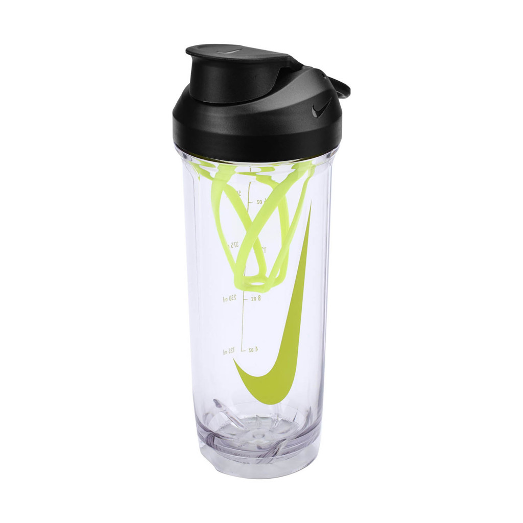Nike Tr Recharge Shaker Bottle 2.0 24 Oz Clear/Black/Volt/Volt