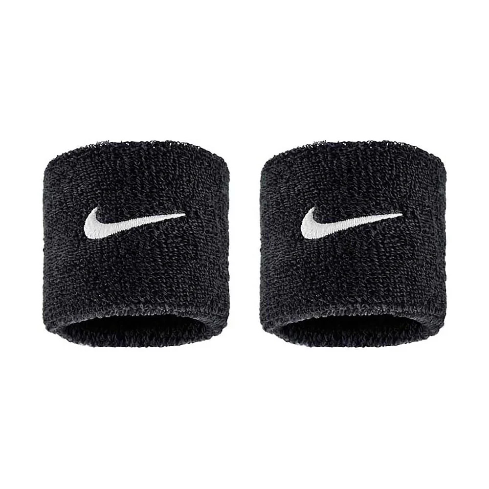 Nike Swoosh Classic Wristbands 2Pk Black/White