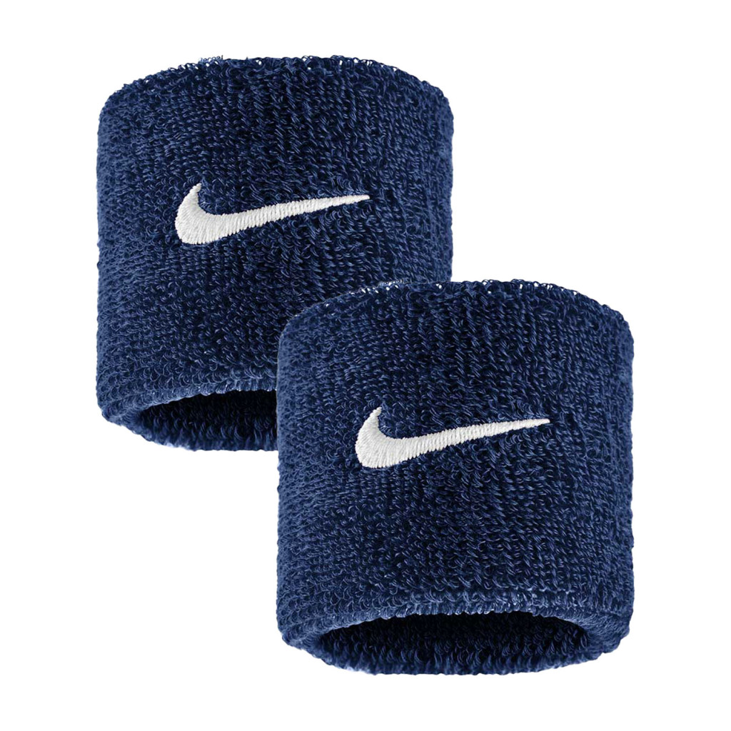 Nike Swoosh Classic Wristbands 2Pk College Navy/White