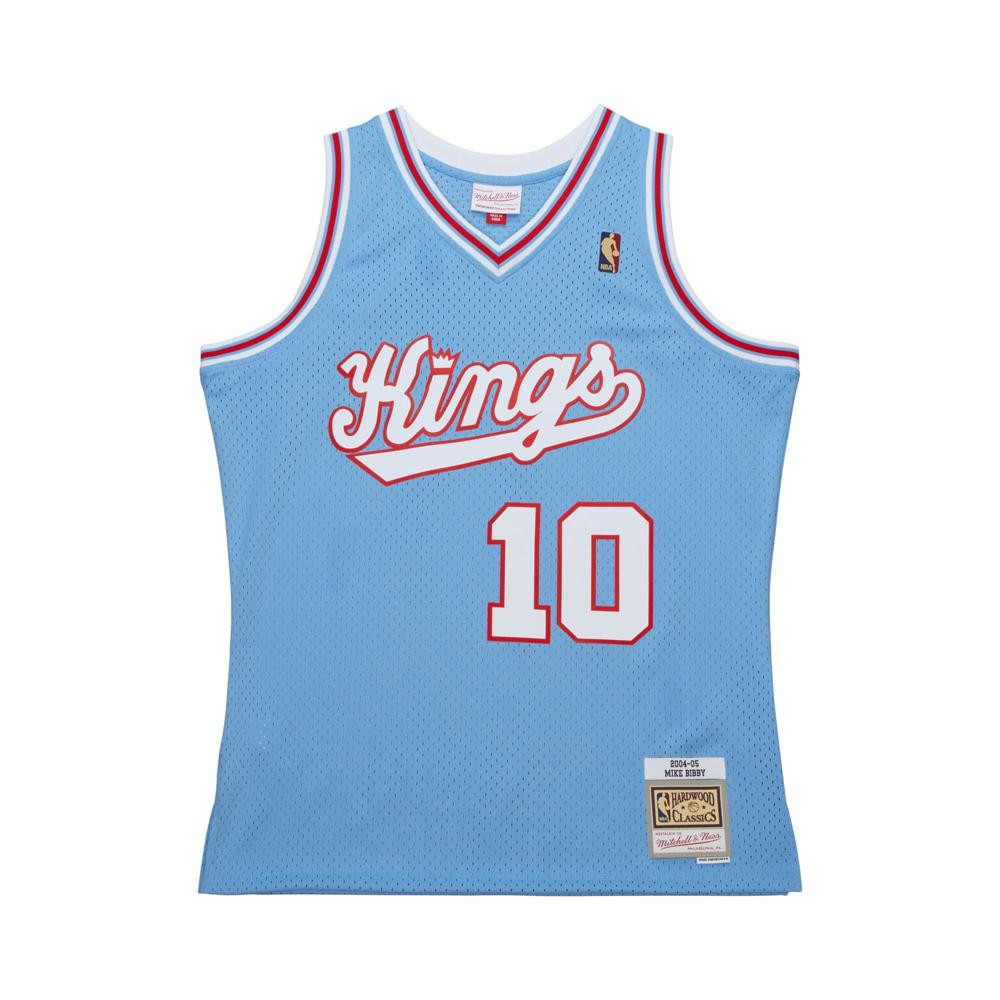 MITCHELL &amp; NESS NBA SACRAMENTO KINGS HWC JERSEY 2004 MIKE BIBBY COLUMBIABLUE M