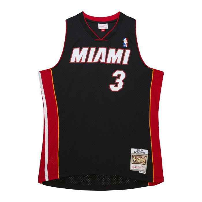 MITCHELL &amp; NESS MIAMI HEAT NBA BLACK JERSEY 2012 DWYANE WADE BLACK XXL