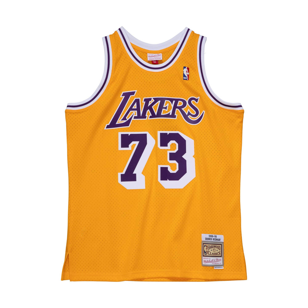 MITCHELL &amp; NESS LOS ANGELES LAKERS DENNIS RODMAN Swingman Jersey Gold