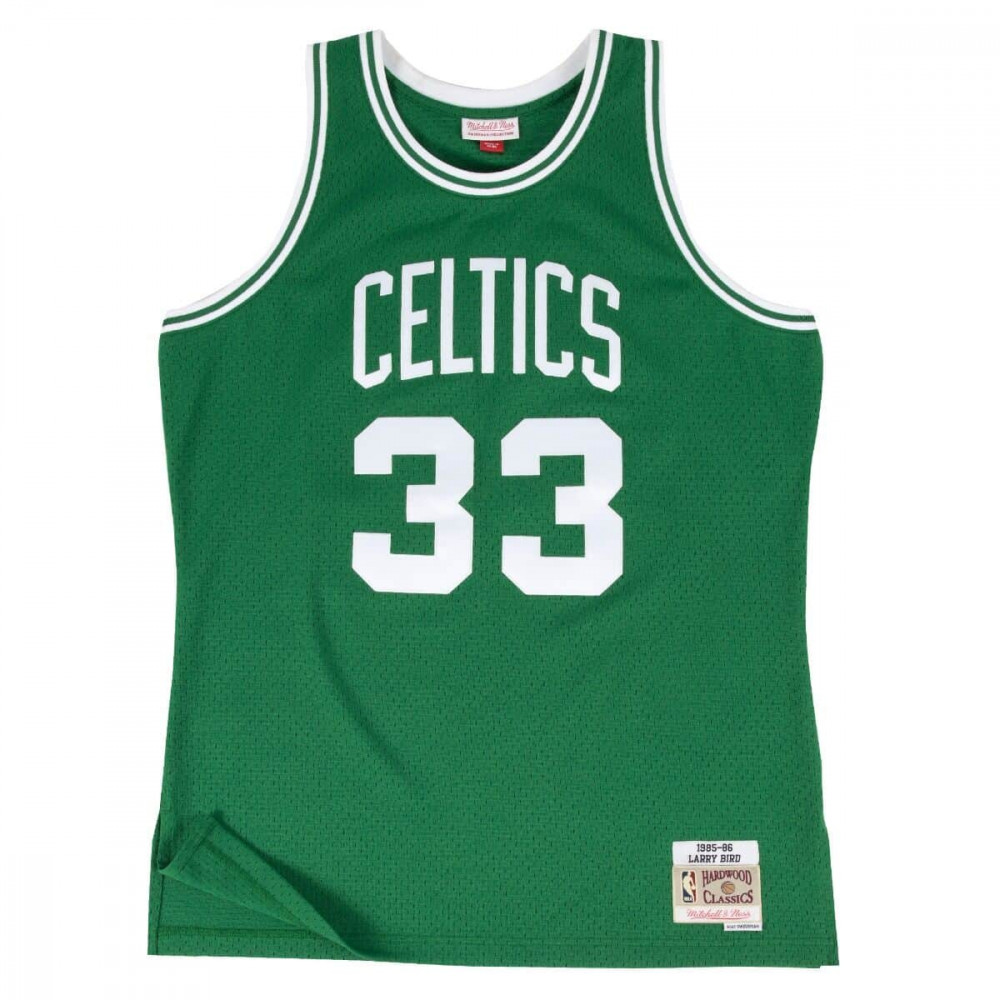 MITCHELL &amp; NESS BOSTON CELTICS LARRY BIRD 1985-86' #33 SWINGMAN 2.0 JERSEY GREEN