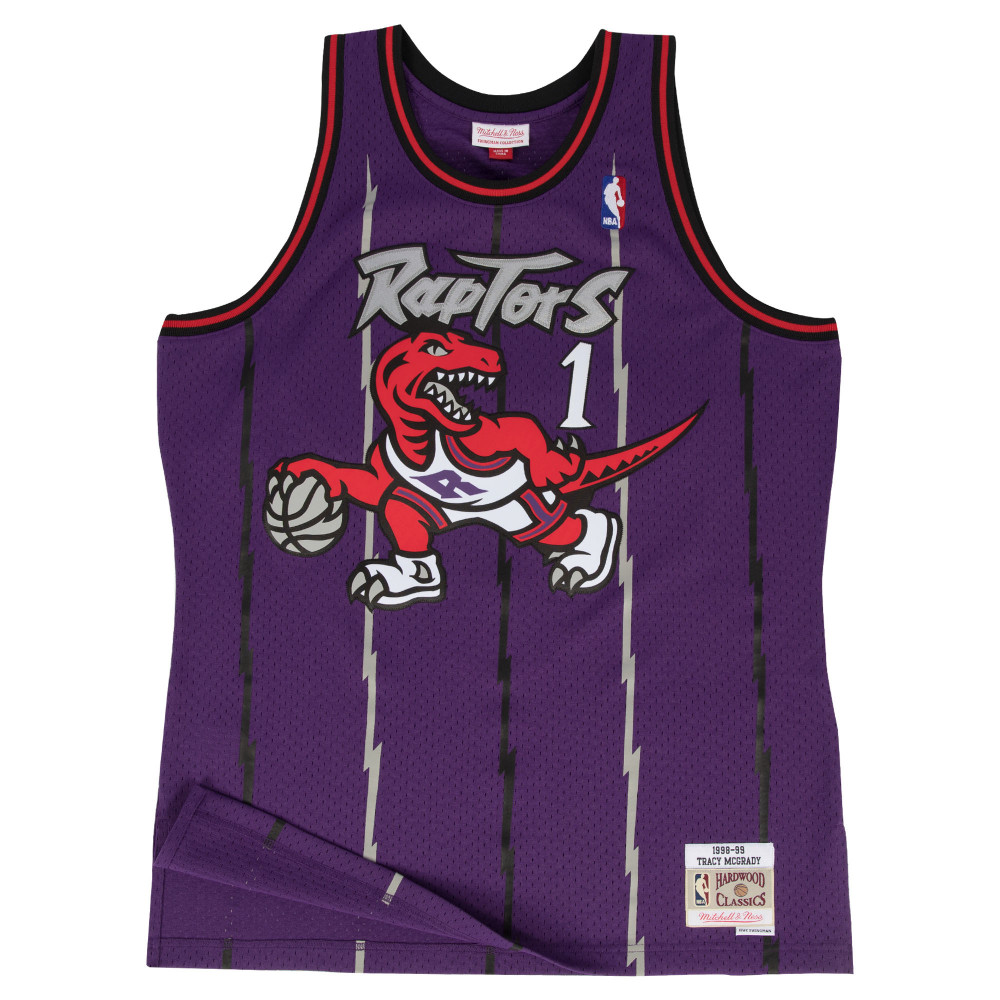 MITCHELL &amp; NESS TORONTO RAPTORS TRACY MCGRADY 98-99' #1 SWINGMAN 2.0 JERSEY PURPLE