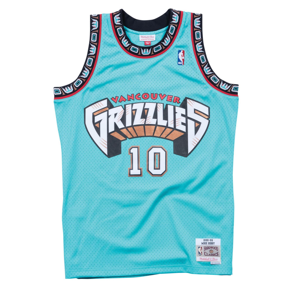 MITCHELL &amp; NESS VANCOUVER GRIZZLIES MIKE BIBBY #10 SWINGMAN 2.0 JERSEY TEAL