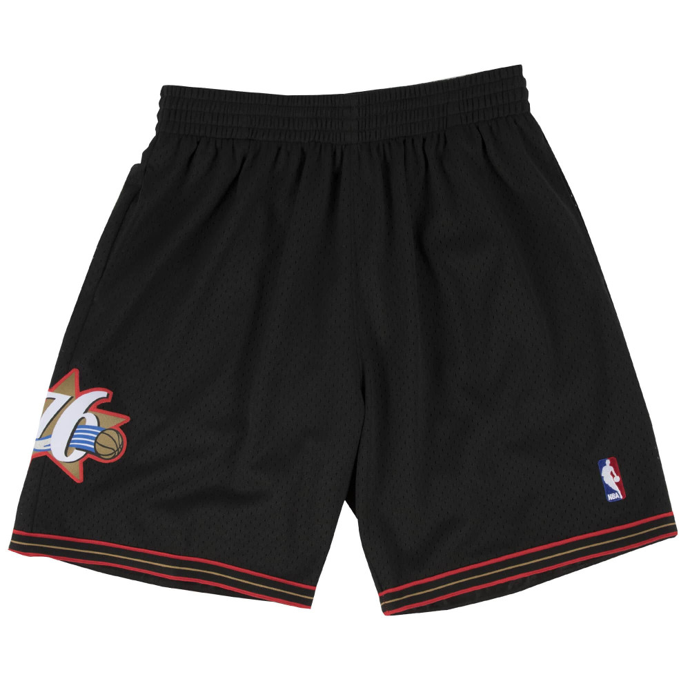 MITCHELL &amp; NESS NBA SWINGMAN ROAD SHORTS PHILADELPHIA 76ERS 00-01 BLACK M