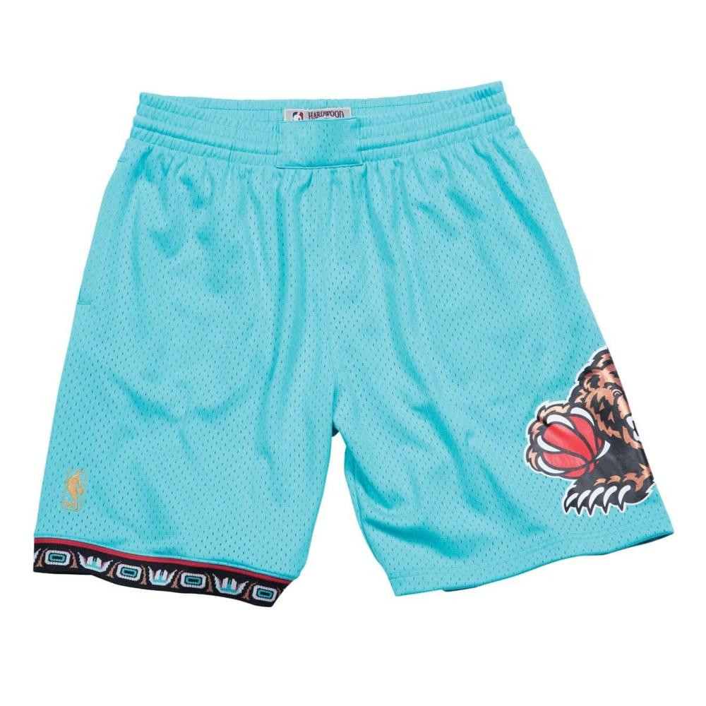 MITCHELL &amp; NESS NBA VANCOUVER GRIZZLIES ROAD SWINGMAN SHORTS 96-97 TEAL