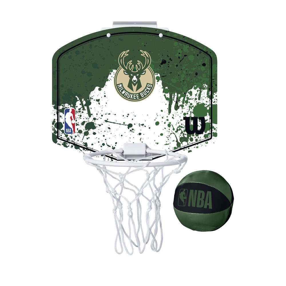 WILSON NBA TEAM MINI HOOP MILWAUKEE BUCKS DARK GREEN