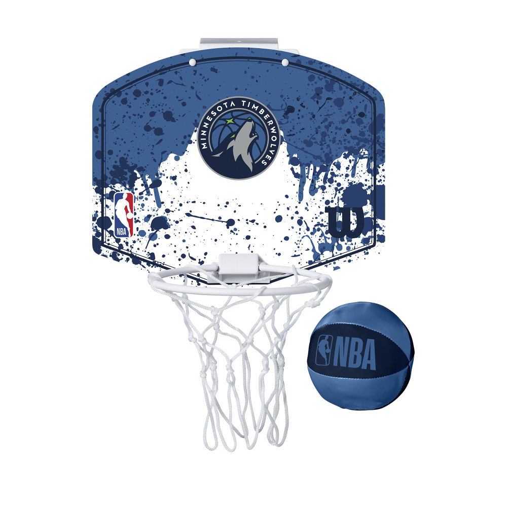 WILSON NBA TEAM MINI HOOP MINNESOTA TIMBERWOLVES BLUE