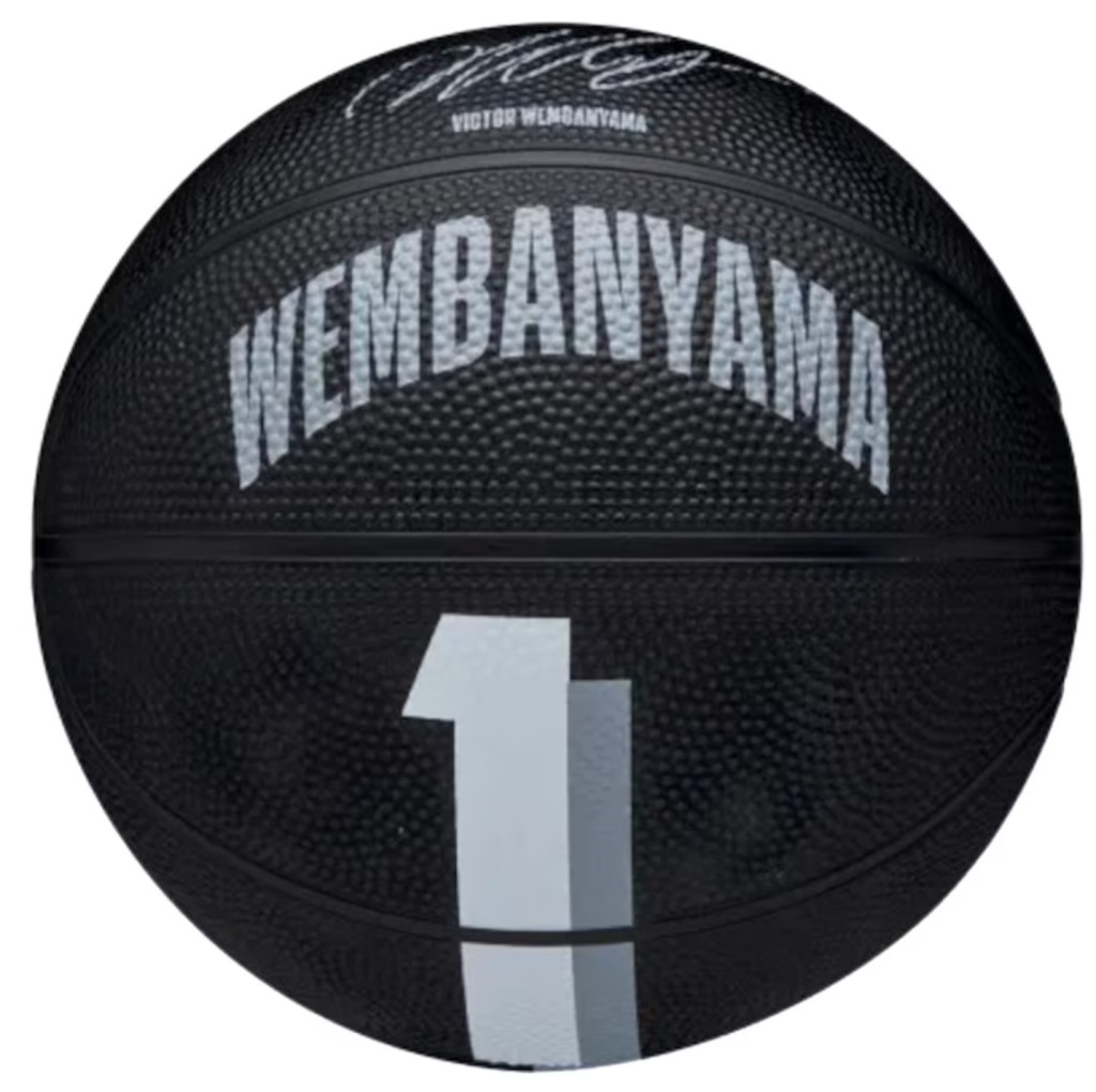 Wilson NBA Player Icon Mini Basketball Victor Wembanyama Black 3