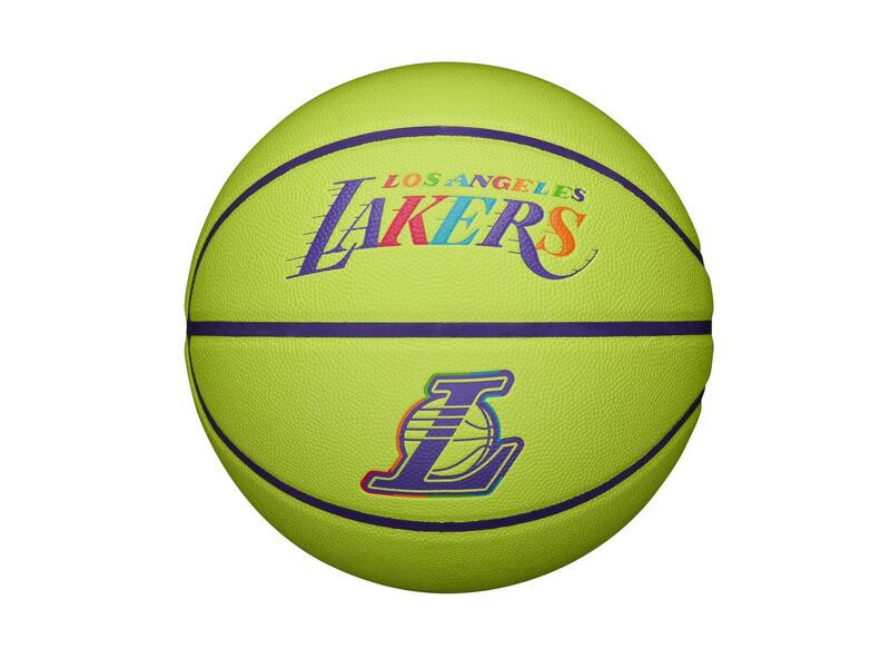Wilson NBA Team Neon Los Angeles Lakers BSKT Green 7